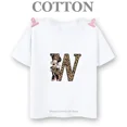 thumbnail image 3 of Camiseta de algodón con el alfabeto de Disney Mickey de la A a la Z, moda de verano para niños y niños, camisetas informales de cuello redondo y manga corta, 3 of 5