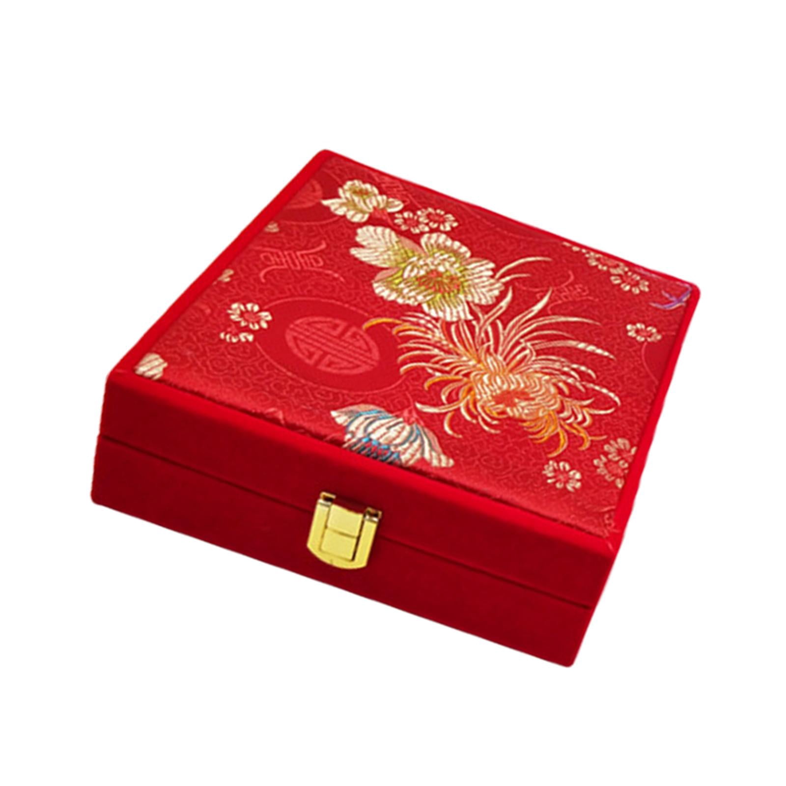 FVDPWYE Jewelry Display Box for Bracelets And Rings, Chinese Organizer for Wedding Gifts Large