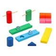 thumbnail image 1 of lionlar Wooden Building Blocks Racing Toy Game Children Educational Play Toy Toddler 9 9 groups, 1 of 9