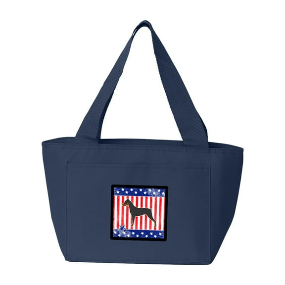USA Patriotic German Pinscher Lunch Bag