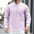 thumbnail image 2 of Toimothcn Polo Shirts For Men Casual Solid Color Buttons Up Lapel Long Sleeve Shirt Lightweight Soft Shirt Tops Comfy Mens Dailywear, 2 of 6