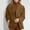 #Brown, variant on Womens Suede Jacket, Solid Color Lapel Long Sleeved Top Coat Brown,Womens Plus XL