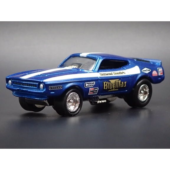 Open Box 1971 FORD MUSTANG MACH 1 BLUE MAX FUNNY CAR NHRA 1/64 SCALE DIECAST MODEL CAR