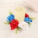 thumbnail image 1 of Corona de centro de mesa con anillo de vela del Día de la Independencia | Decoración de flores artificiales con bandera estadounidense | Decoración de Mesa para Fiestas | 20cm de diámetro | Acentos, 1 of 9