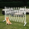 thumbnail image 3 of Expandable Folding Barrier, 130in White Safety Gate, Quick Setup Design, Combines Multiple Units, for Commercial and Home Use, 3 of 16