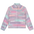 thumbnail image 4 of Jackets for Women Winter Coat Jackets Flannel Stand Collar Jacket(Pastel Stripes Painted Abstract Background,Size:S-4XL), 4 of 7