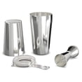 thumbnail image 1 of Cocktail Shaker Set: Professional Boston Shaker, Cocktail Strainer and Jigger Set. 4 Piece Premium Stainless Steel Bar Supplies for Awesome Cocktail Mixing Experience, 1 of 8