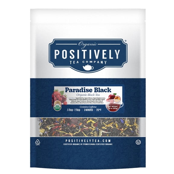 Positively Tea's Organic Paradise Black Tea, Loose Leaf, 1 Pound Bag