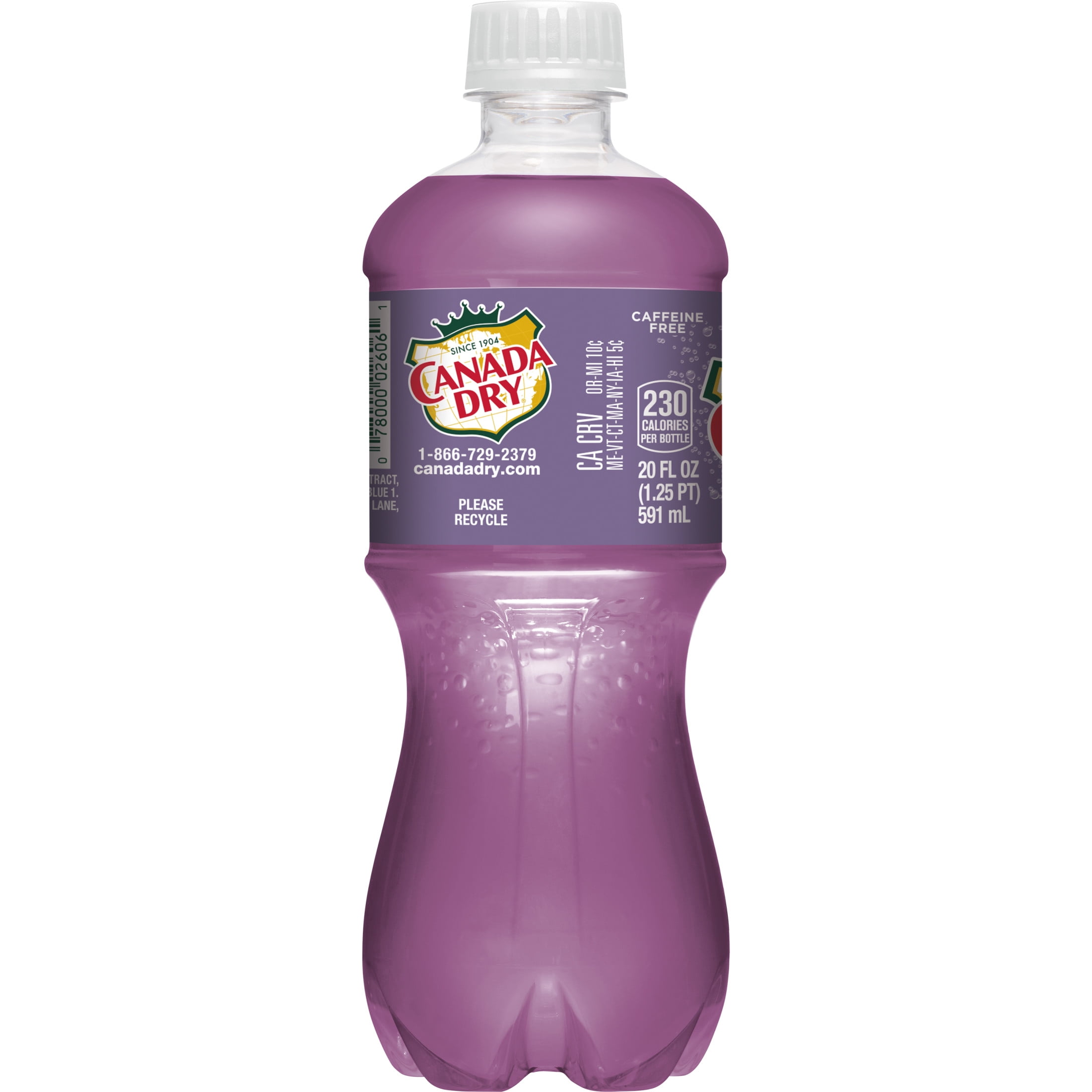 Canada Dry Caffeine Free Blackberry Ginger Ale Soda Pop, 20 fl oz