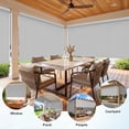 thumbnail image 4 of Heynemo 6'x 8' Outdoor Roller Shade, Cordless Patio Shade with Crank Handle, 95% UV Protection Outdoor Blind for Porch, Gazebo, Pergola, Gray, 4 of 10