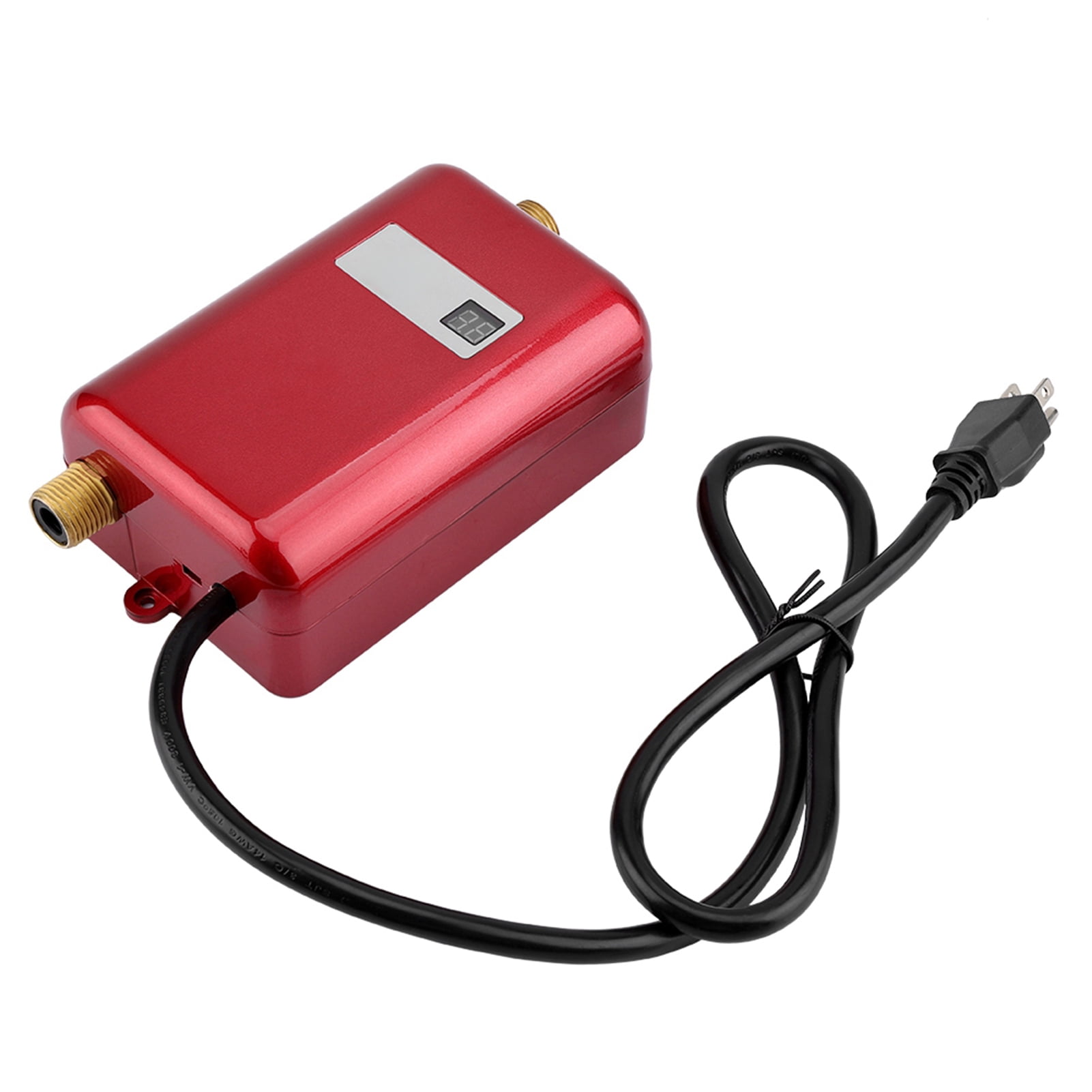 Tankless Water Heater,  3KW Portable Mini  Electric Hot Water Heater System With LCD Digital Display For Home Kitchen Washing, 30-55 Degrees Celsius