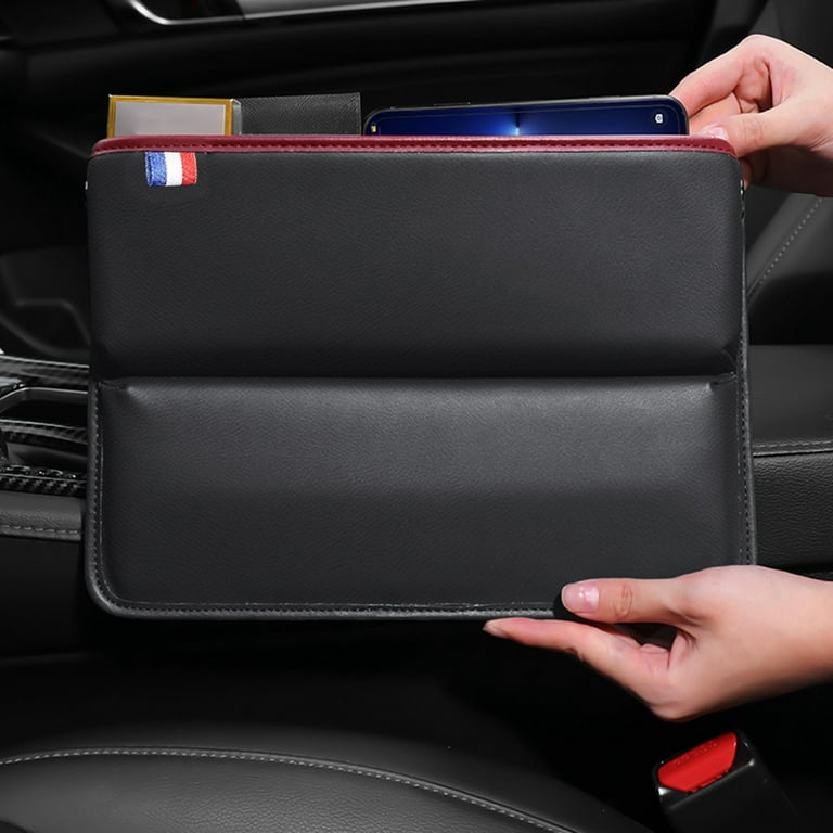 Leather Car Seat Gap Organizer Storage Bag Seat Box Holder Universal  Accessories