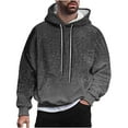 thumbnail image 2 of HaoXianJian Men's Tshirt Gradient Long Sleeve Sweatshirts Men's Midweight Pullover Hoodies Casual Drawstring Tops with Pocket, 2 of 6