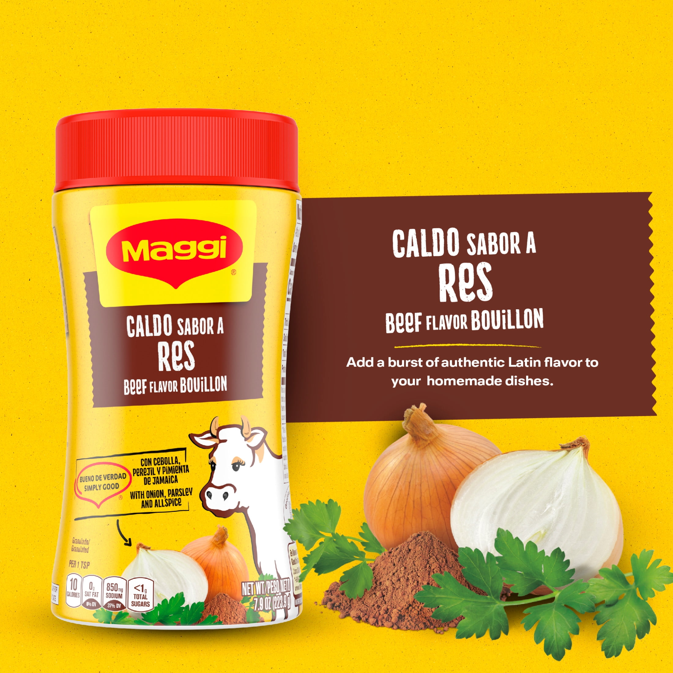 Maggi Granulated Beef Flavor Bouillon Ground, 7.9 oz