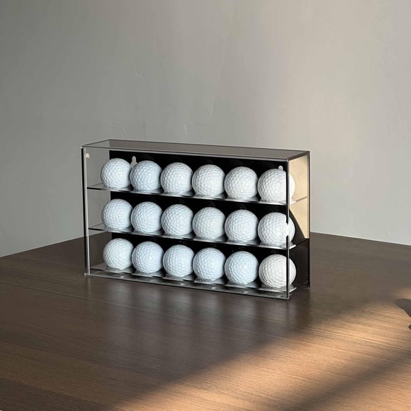Vitrina transparente para pelotas de golf, resistente al polvo, de acrílico, fácil de instalar, para coleccionistas y entusiastas.
