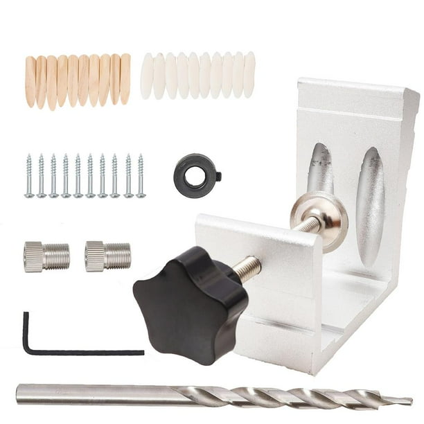Kenally Kit de plantilla de orificio de bolsillo de 46 uds, localizador de orificio oblicuo de alta precisión, de orificio de carpintería Herramientas y ferretería No.1 Kenally TO005273-01