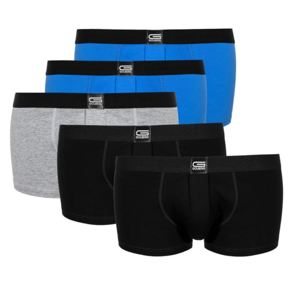 GOLBERG Boxer Briefs - Stretchy, Soft, and Comfortable - Multiple Size and Color Options - 5 Pack of Assorted Colors