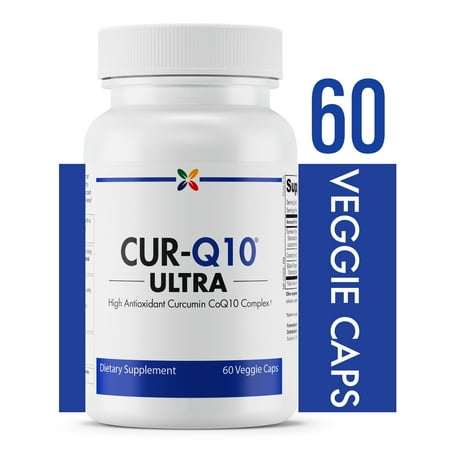 Stop Aging Now - CUR-Q10 ULTRA Curcumin CoQ10 Complex - High Antioxidant Curcumin CoQ10 Complex - 60 Veggie Caps