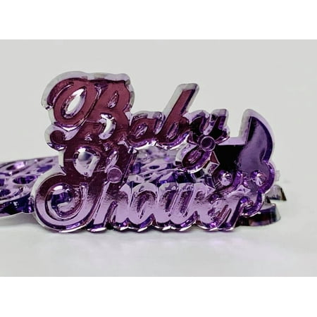 72 Baby Shower Lavender Embellishment Favors Motive Acrylic Confetti 72 Baby Shower Lavender Embellishment Favors Motive Acrylic Confetti