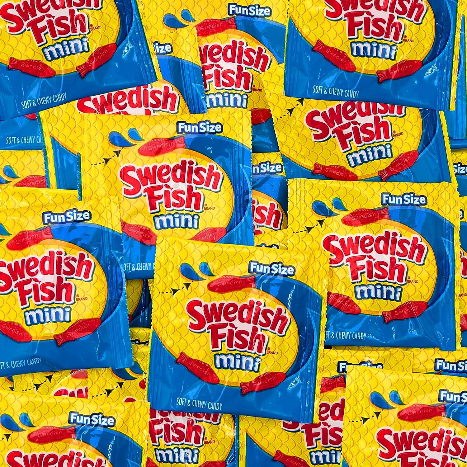 SWEDISH FISH Mini Soft and Chewy Candy, 64 Count Bulk, Individually