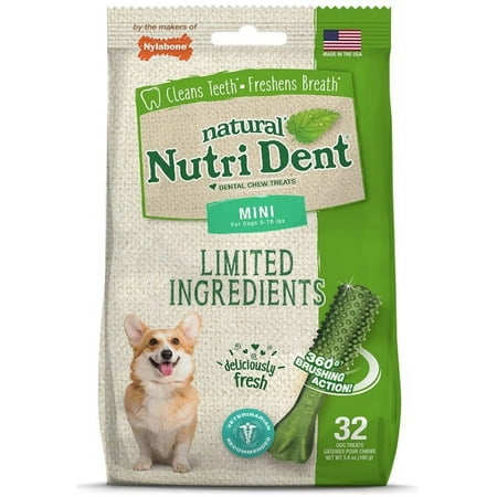 UPC: 0018214842644 | Nylabone Natural Nutri Dent Fresh Breath Dental Chews – Limited Ingredients