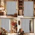 thumbnail image 6 of Light Gray Shower Curtain Set - Extra Long 72" x 96" Washable Bathtub Curtain with 12 Hooks, Modern Minimalist Vertical Stripes Linen Texture Waterproof Fabric Stall Shower Curtains for Bathroom, 6 of 8
