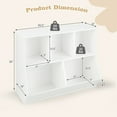 thumbnail image 4 of Giantex 5-Cubby Toy Storage Organizer, Wooden Kids Bookshelf, Bookcases for Playroom, White, 4 of 7