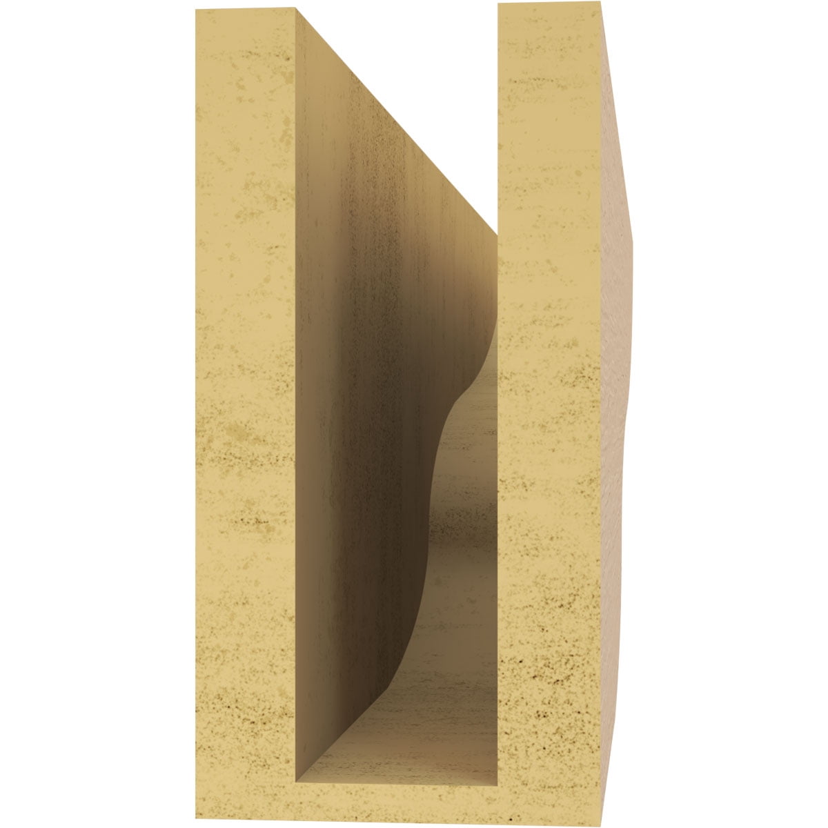 4"W x 24"D x 8"H Thin Greensboro Rough Cedar Woodgrain TimberThane Corbel, Primed Tan