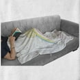 thumbnail image 6 of Saying Soft Flannel Fleece Throw Blanket, Sleep on a Rainbow Phrase Curled up Cat Sleeping on a Soft Color Rainbow Stripes, Cozy Plush for Indoor and Outdoor Use, 70" x 90", Multicolor, by Ambesonne, 6 of 6