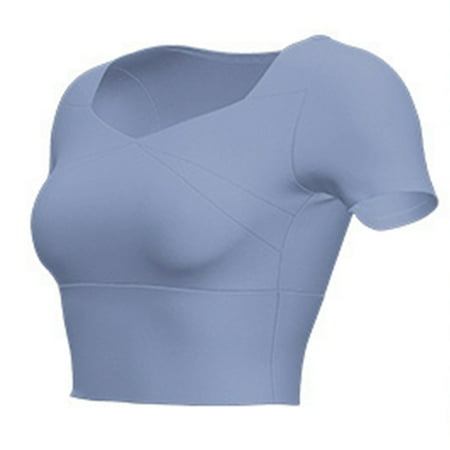 

Seamless Shirt Athletic Yoga Gym Cropped Tank Tops Paded Sports Bra for Women Female Daily Wear