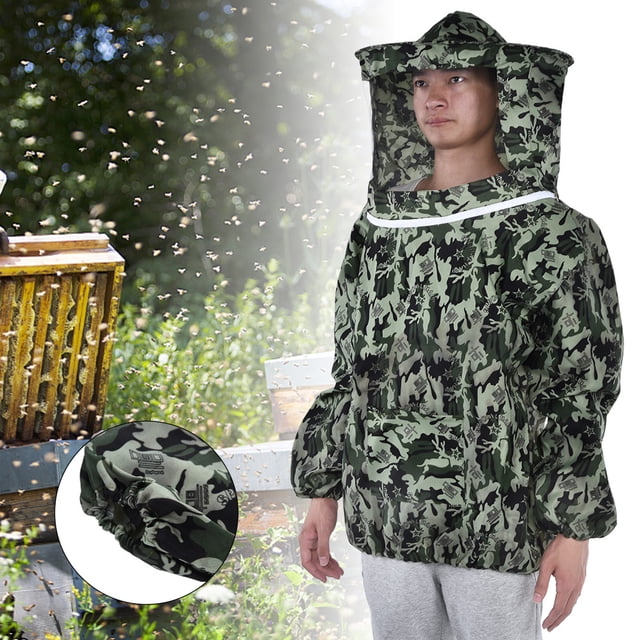 AtUendo de Guardián de Abejas, Profesional Transpirable Con Sombrero y Traje Protector de Consumo de Apega de Velo, Para Hombres Mujeres