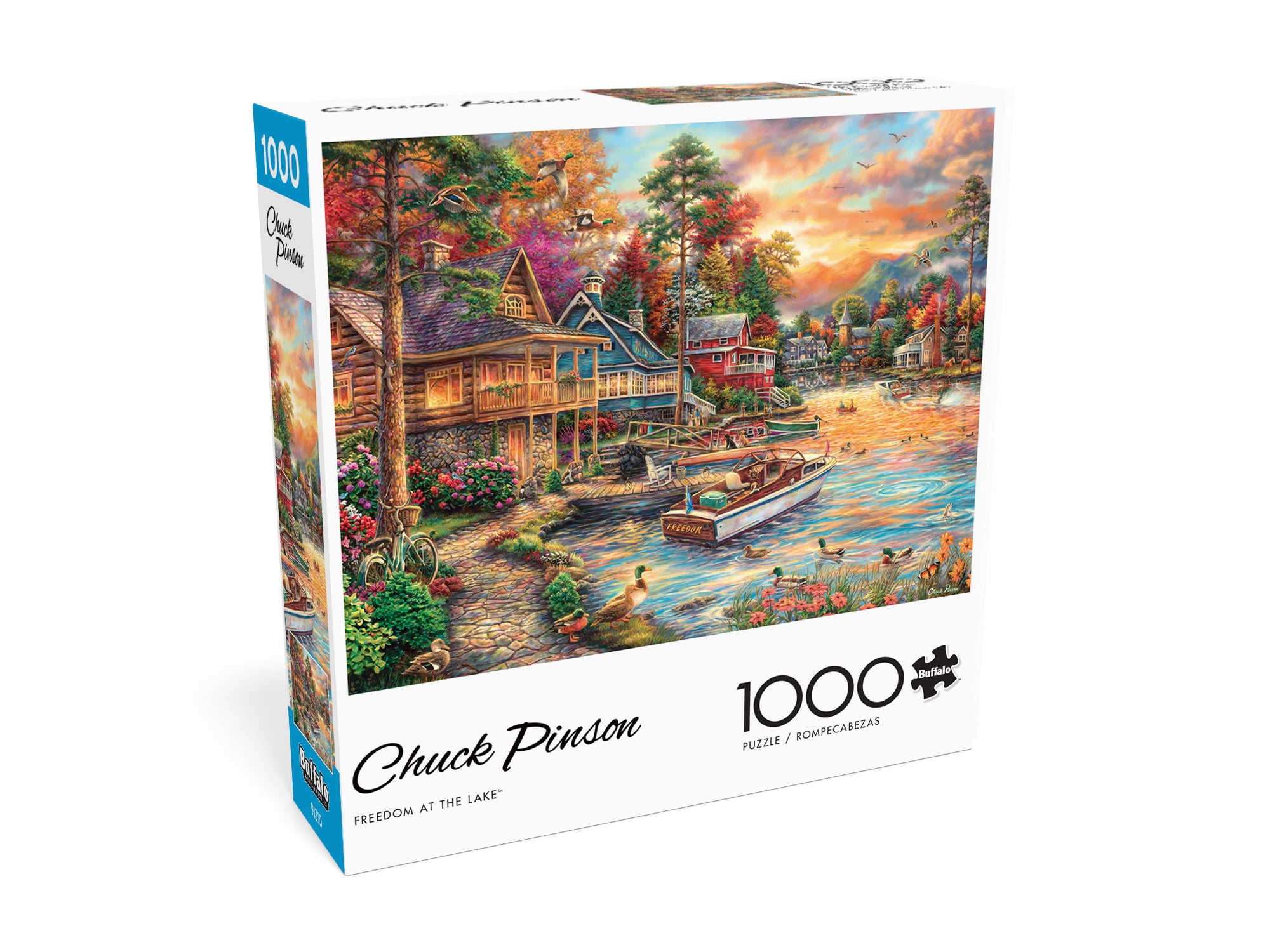Buffalo Games 1000-Piece Chuck Pinson Freedom At The Lake Interlocking Jigsaw Puzzle