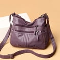 thumbnail image 3 of Bolso de mujer de mediana edad y mayor Bolso bandolera de cuero suave Mochila informal de mujer de mediana edad con múltiples compartimentos para mujer, 3 of 6