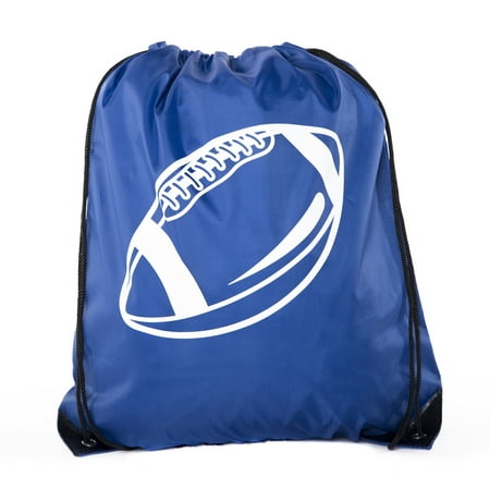 Football Party Bags | Football Drawstring Cinch Backpacks for Team Events, Birthdays, and More!