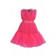 thumbnail image 4 of Txlixc - Mini vestido sin tirantes de cintura alta de hilo de malla de color sólido para mujer Txlixc  Estilo de ocio, 4 of 5