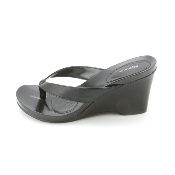 dressy wedge thong sandals