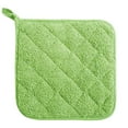thumbnail image 2 of Taotanxi 100% Cotton Kitchen Everyday Basic Terry Pot Holder Heat Resistant Coaster Potholder for Cooking and Baking Set of 4 Green, 2 of 5