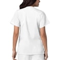 thumbnail image 4 of Women Short Sleeve V-neck Solid Color Tops Nursing Working Uniform T-shirts, 4 of 6