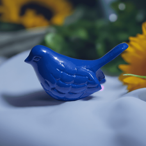 Vibhsa Bluebird of Hapiness- Blue (Set of 2, 3.5"L, Aluminum)