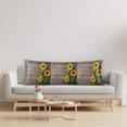 thumbnail image 6 of Body Pillow Cover 21x54 inches Autumn Sunflower Wooden Satin Pillow Case Cover with Zipper Soft Breathable Long Pillowcase for Hair and Skin, 6 of 6