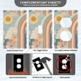 thumbnail image 3 of Yayeee Duplex Wall Plate 1-Gang 4.5"x2.7" Home Receptacle Light Switch Decorative Outlet Cover, Beige Rainbow Clouds, 3 of 7