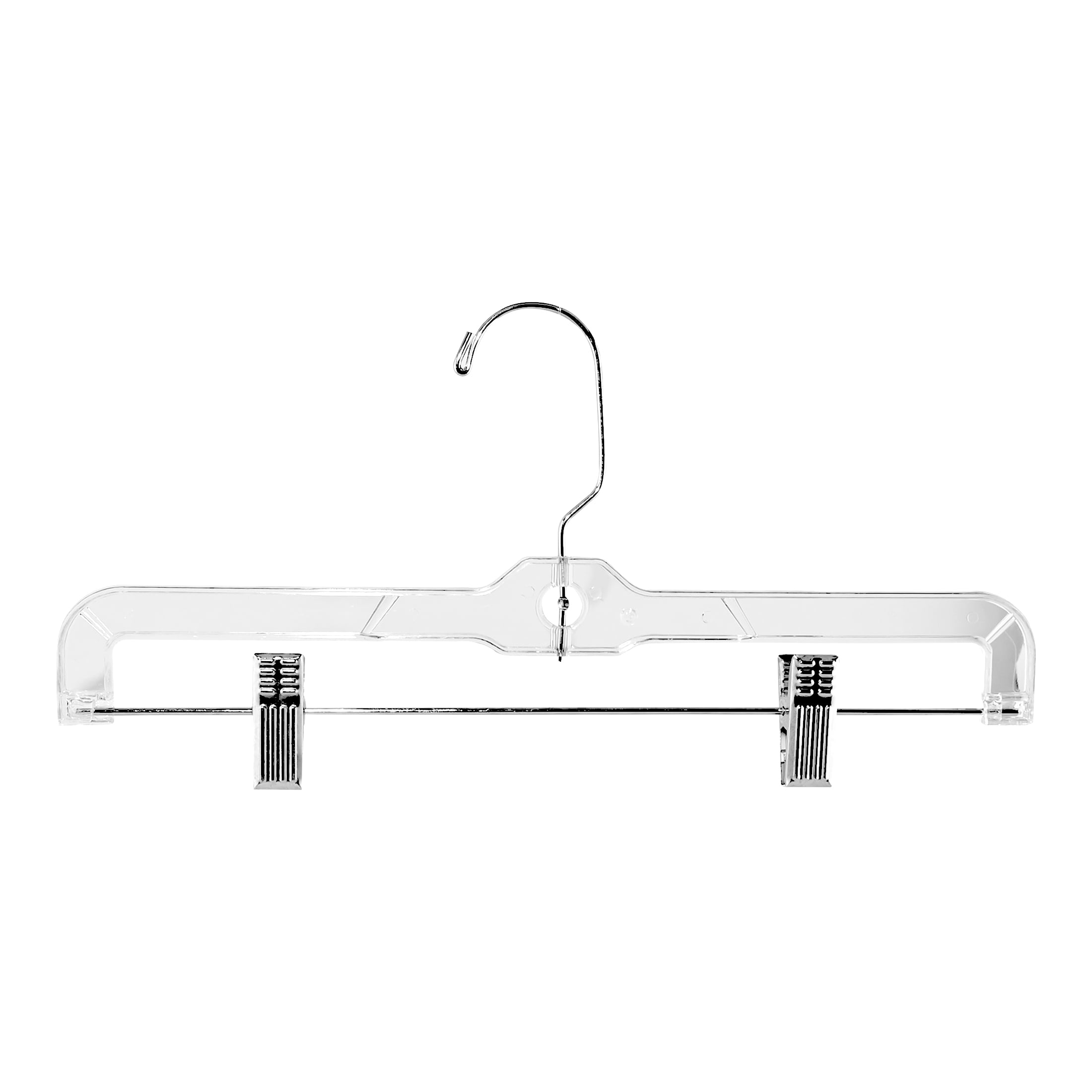 ClosetSelect Crystal Skirt/Slack Hanger for Any Clothing Type, Clear 24 Count
