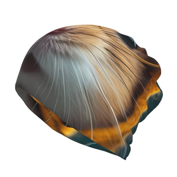 Vsdgher Modern Yellow Sweater Guinea Pig Slouchy Beanie Hat for Men/Women, Skull Cap Chemo Cap Night Sleeping Cap