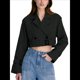 thumbnail image 1 of Chaqueta Corta de Ciclismo para Mujer, Gabardina Informal Cruzada con Cinturón Negro M, 1 of 10