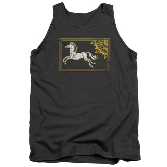 Lord of the Rings Rohan Banner Adult Tank Top Charcoal