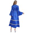thumbnail image 4 of Oyolan Clergy Robe for Women Long Sleeve Buttons Cassock Pulpit Church Minister Pulpit Robe Liturgical Vestments Royal Blue M, 4 of 7