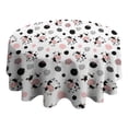thumbnail image 4 of White Cow Geometric Pattern Round Tablecloth 60"x60",Wrinkle Wipeable Table Cloth for Kitchen Dining Room Picnic Patio Party, 4 of 6