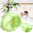 thumbnail image 2 of Artificial Faux Silk Peony Flower Heads for DIY Wedding Party Catering Decorations, Fake Floral Heads Simulated Rose Heads Silk Daisy Flower, 1Pc for Home Party Tabletop Decor(Green,2.3x2.3"), 2 of 9