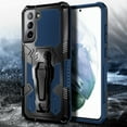 thumbnail image 2 of Nagebee Case for Samsung Galaxy S21 Plus with Screen Protector (Soft Full Coverage), Belt Clip [Built-in Kickstand], Dual Layer Full Body Shockproof Protective Rugged Defender Case (Blue), 2 of 5
