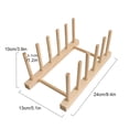 thumbnail image 4 of Toystoory Estante de madera multifuncional amarillo de bambú para escurrir platos, estante organizador de cocina que ahorra espacio Cocina y Comedor 5 cuadrículas, 4 of 6